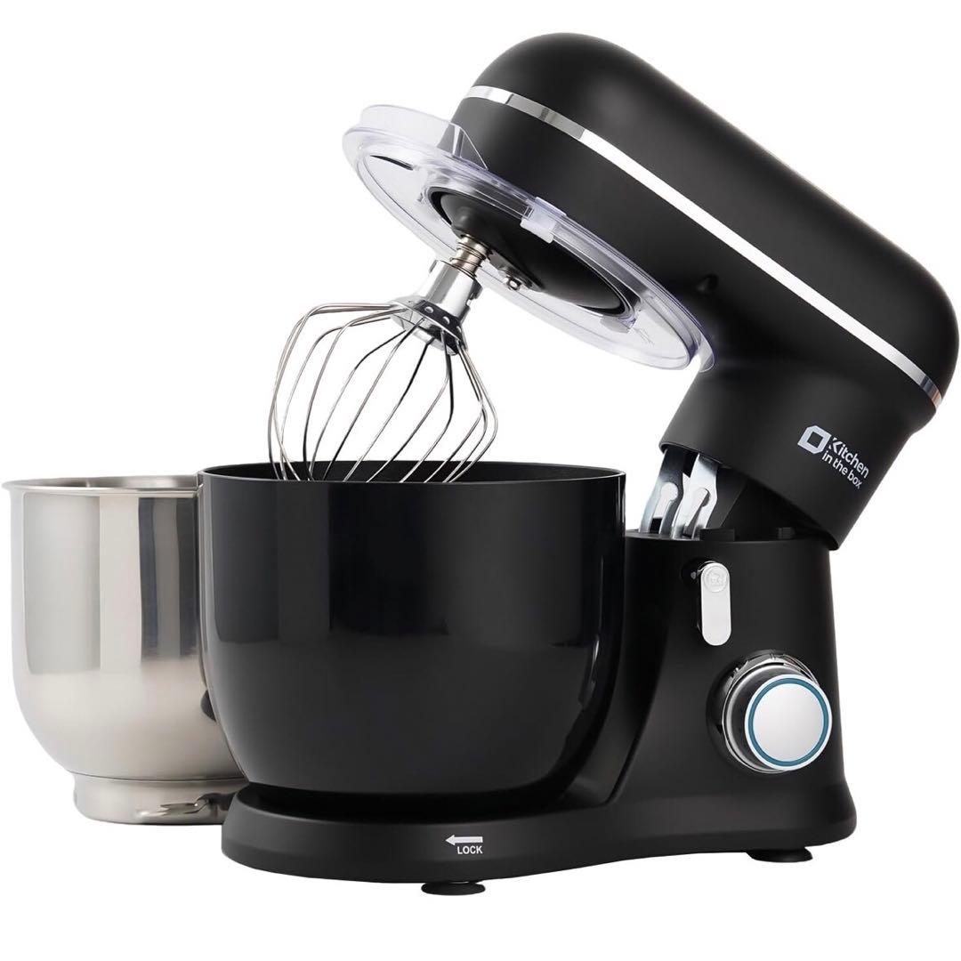 スタンドミキサー ダブルボウル 卓上ミキサー 家庭用 業務用 ブラック