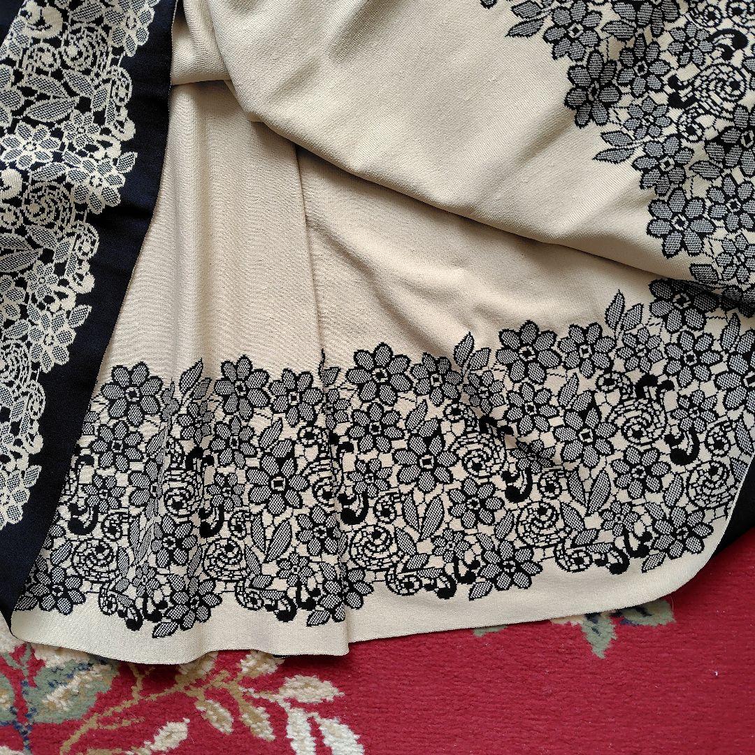 M'S GRACY 黒 ニット編込みレース ワンピース 38