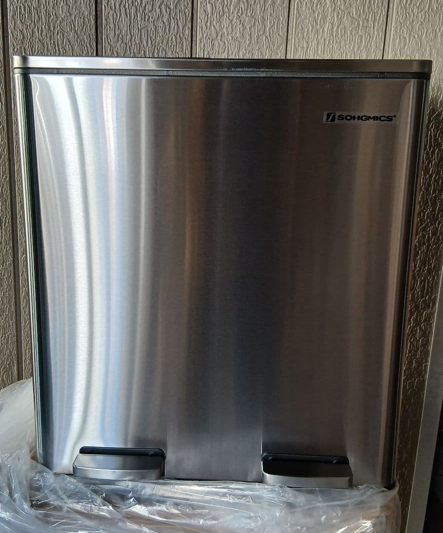 訳ありゴミ箱 ダストボックス 2分別ペダル式 2x30L ステンレス