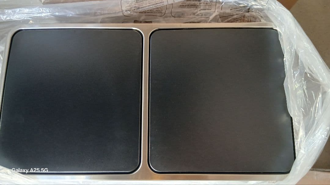 訳ありゴミ箱 ダストボックス 2分別ペダル式 2x30L ステンレス