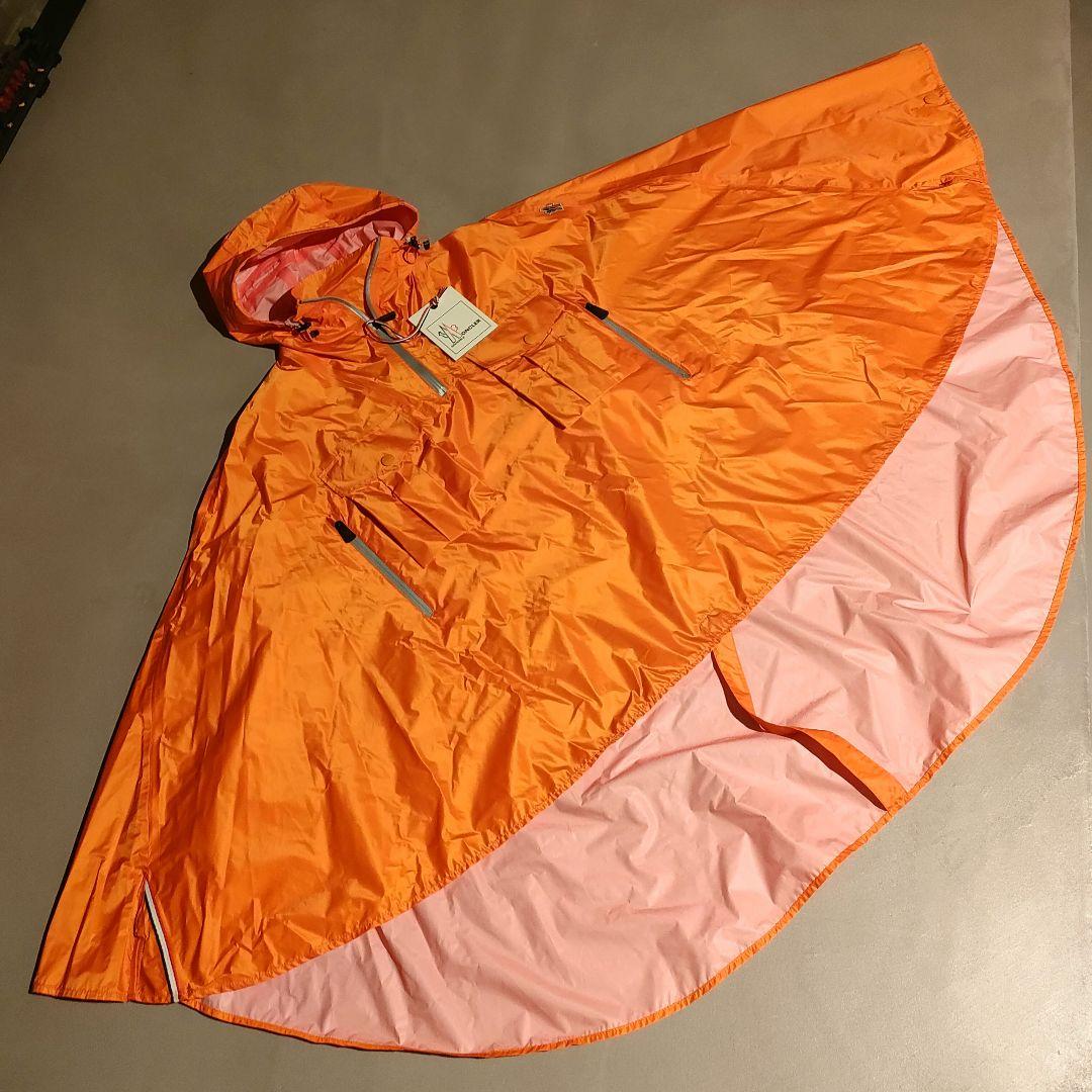 新品 モンクレール ポンチョ レインコート オレンジ MONCLER レア