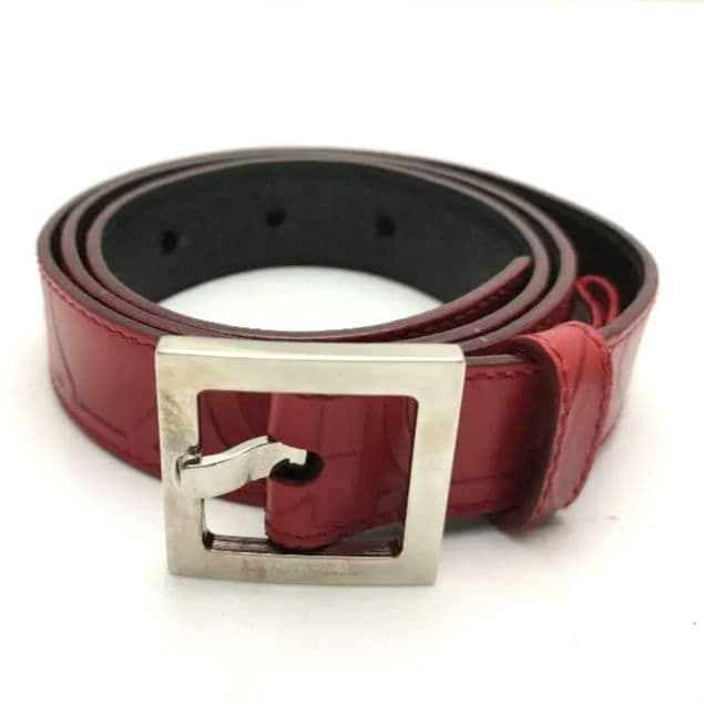 美品 フェラガモ ベルト 69±2.5cm 幅2.5 総柄 イタリア製 921