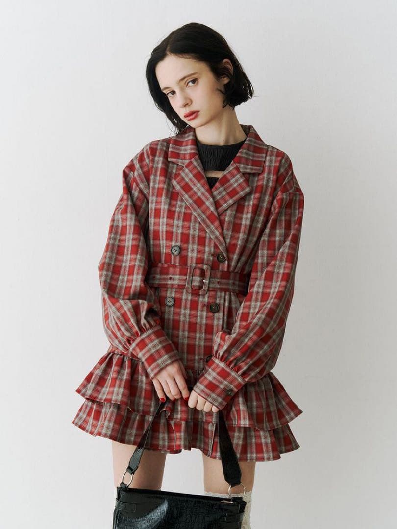 joueti ヘムフリルトレンチミニワンピース