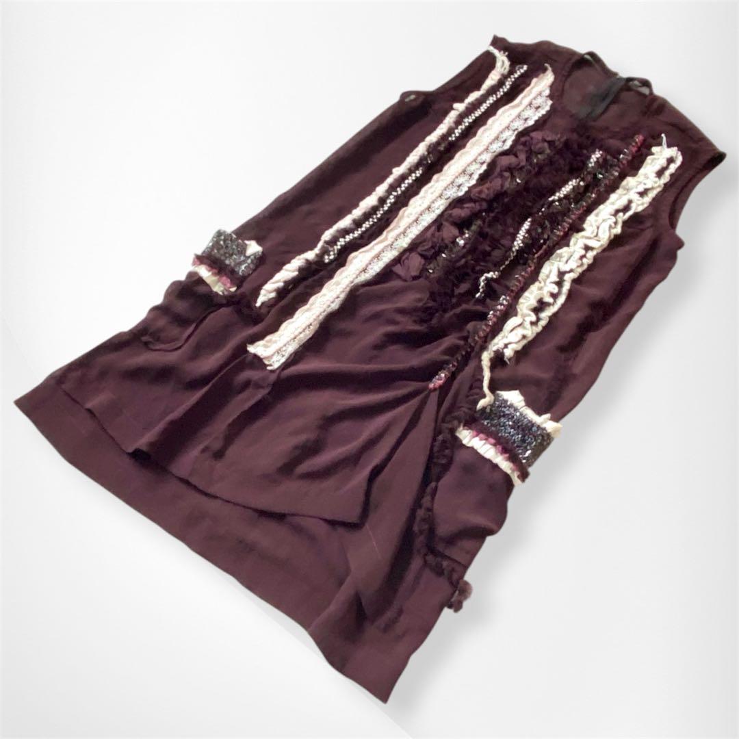 トリコ コムデギャルソン スパンコール装飾ワンピース