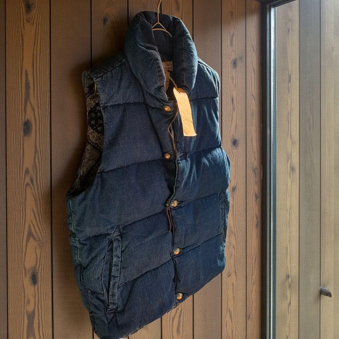 【新品】REMI RELIEF デニム ダウン ベストRN16193002