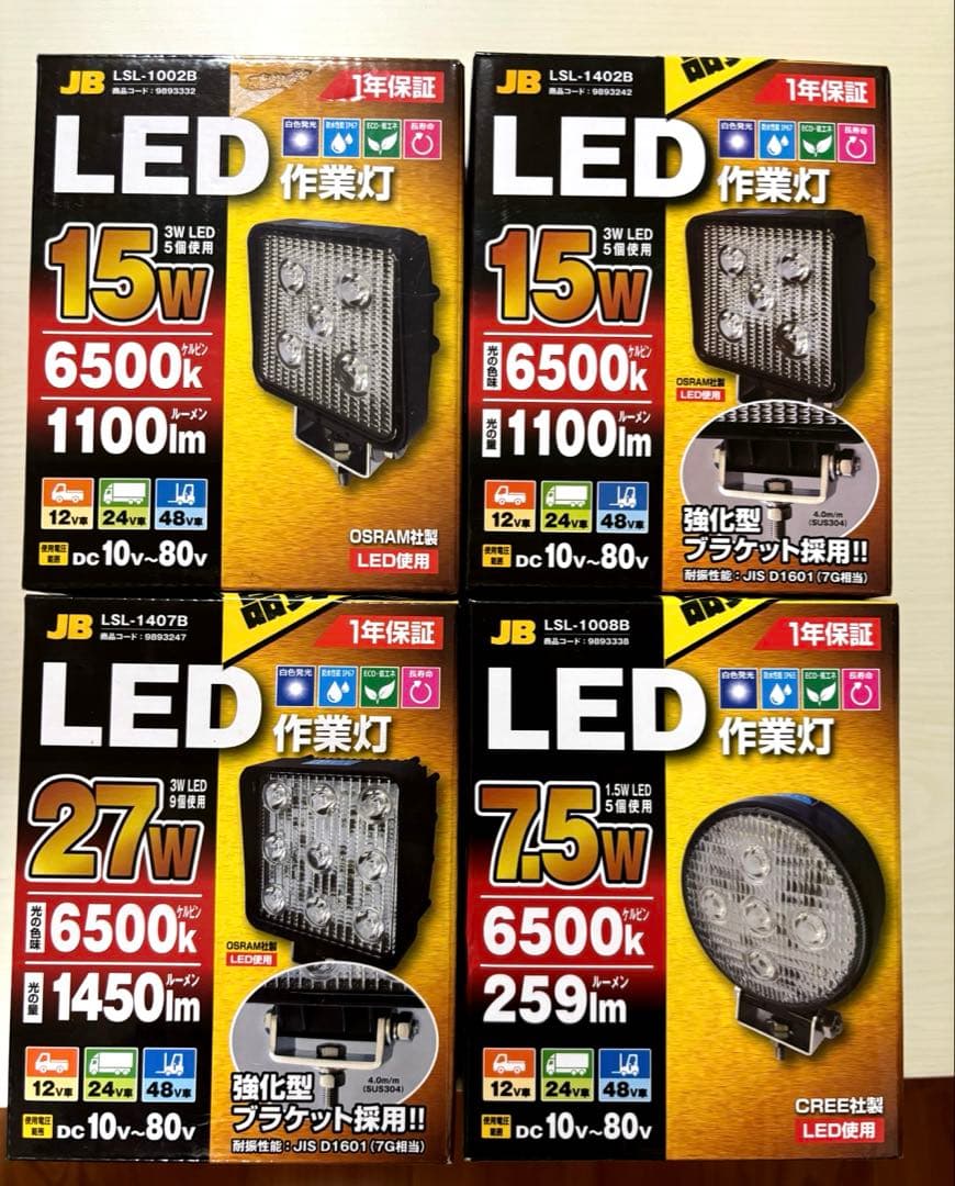 日本ボデーパーツLED作業灯　４個セット