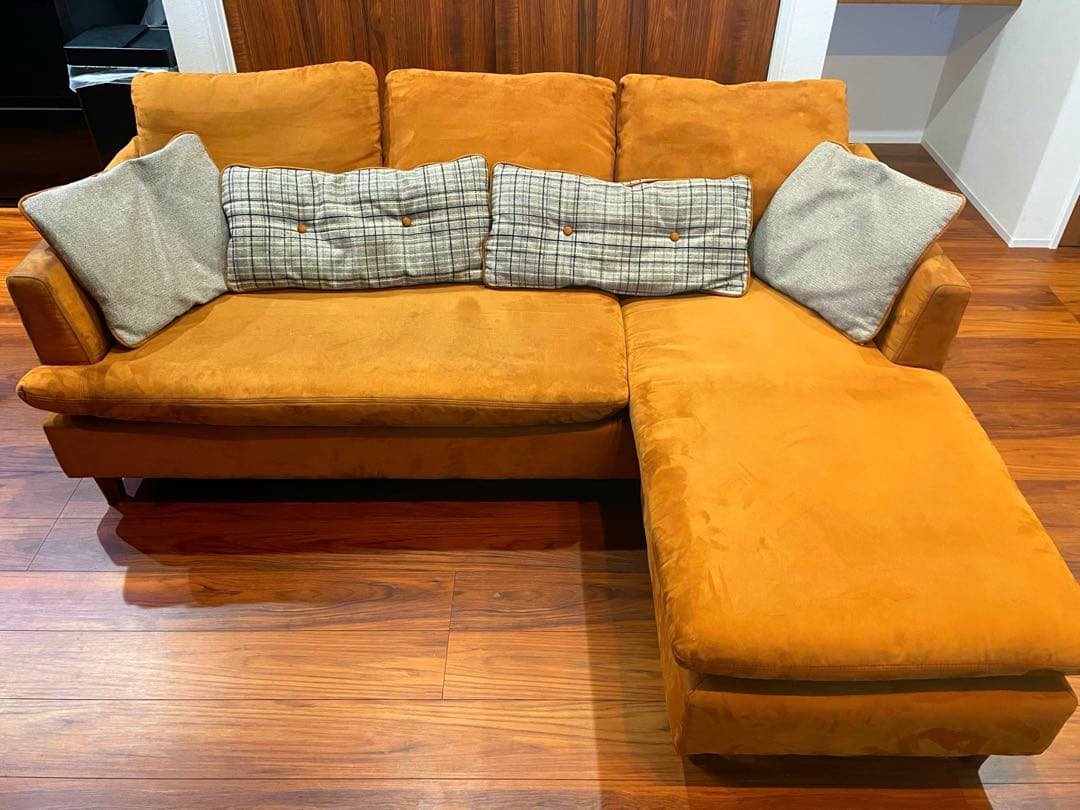 【関家具nora.Annabele】３人掛けカウチソファ美品　洗濯可能　最終価格