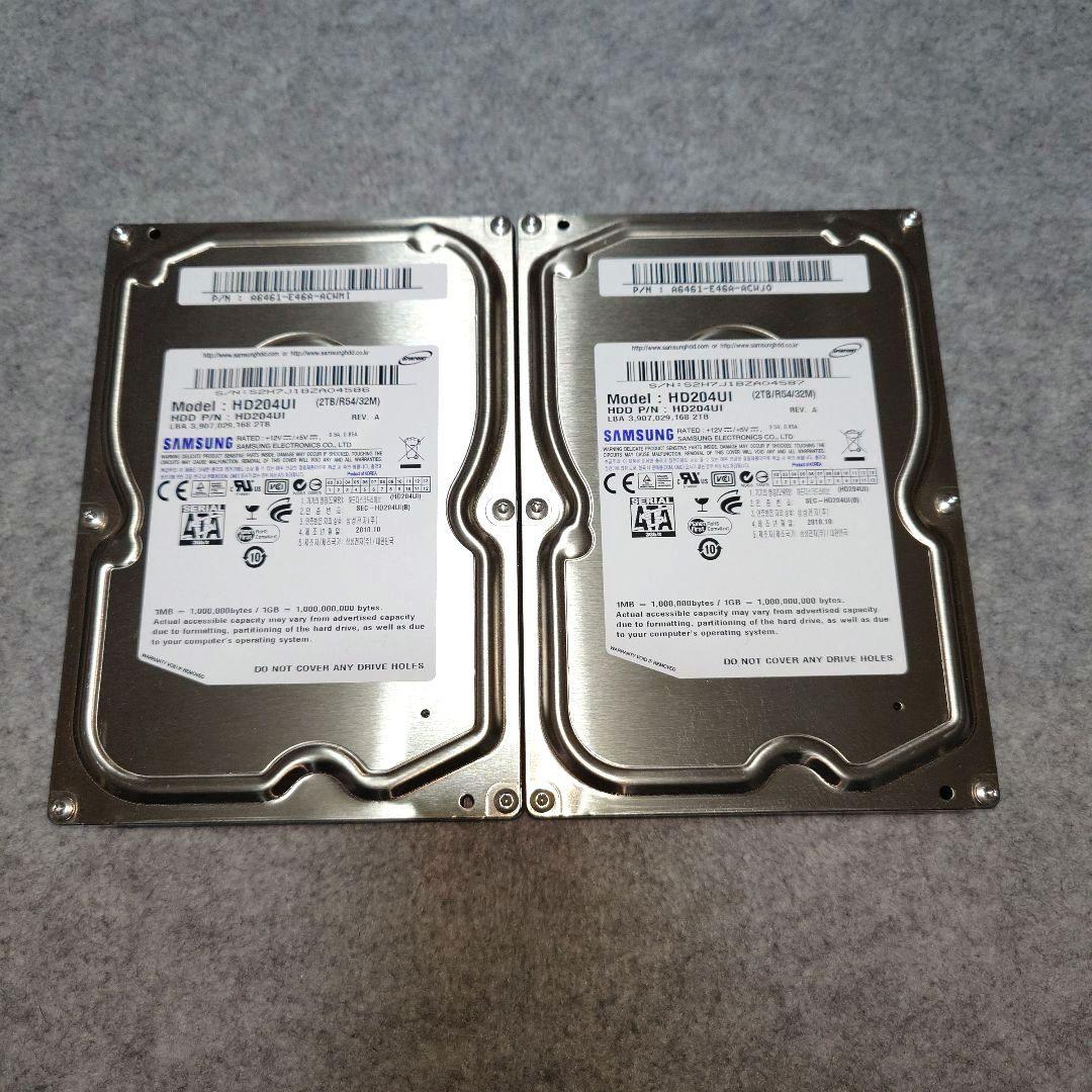 SAMSUNG HD204UI 2TB HDD 2点セット