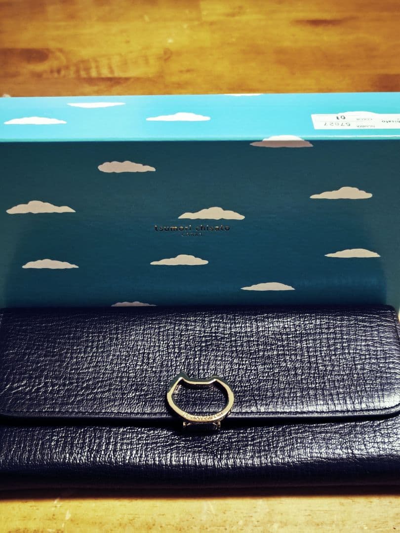 【箱付】ツモリチサト ネコおこし 長財布　黒