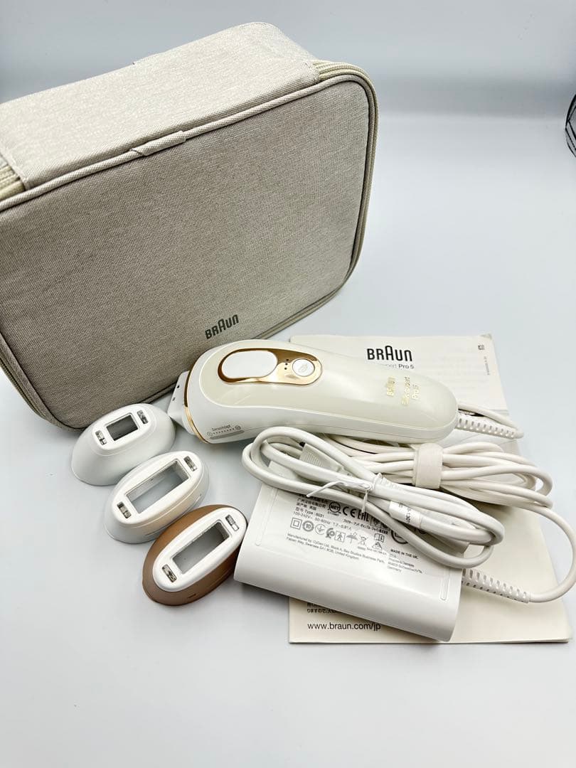 【3種ヘッド付/PL-5227】ブラウン シルクエキスパート Pro5 脱毛器