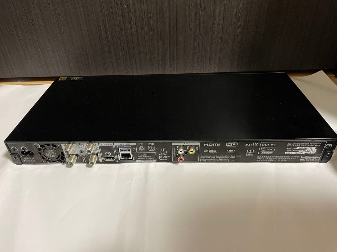 SONY ソニー ブルーレイディスク BDZ-ZW1700 1TB 2チューナー