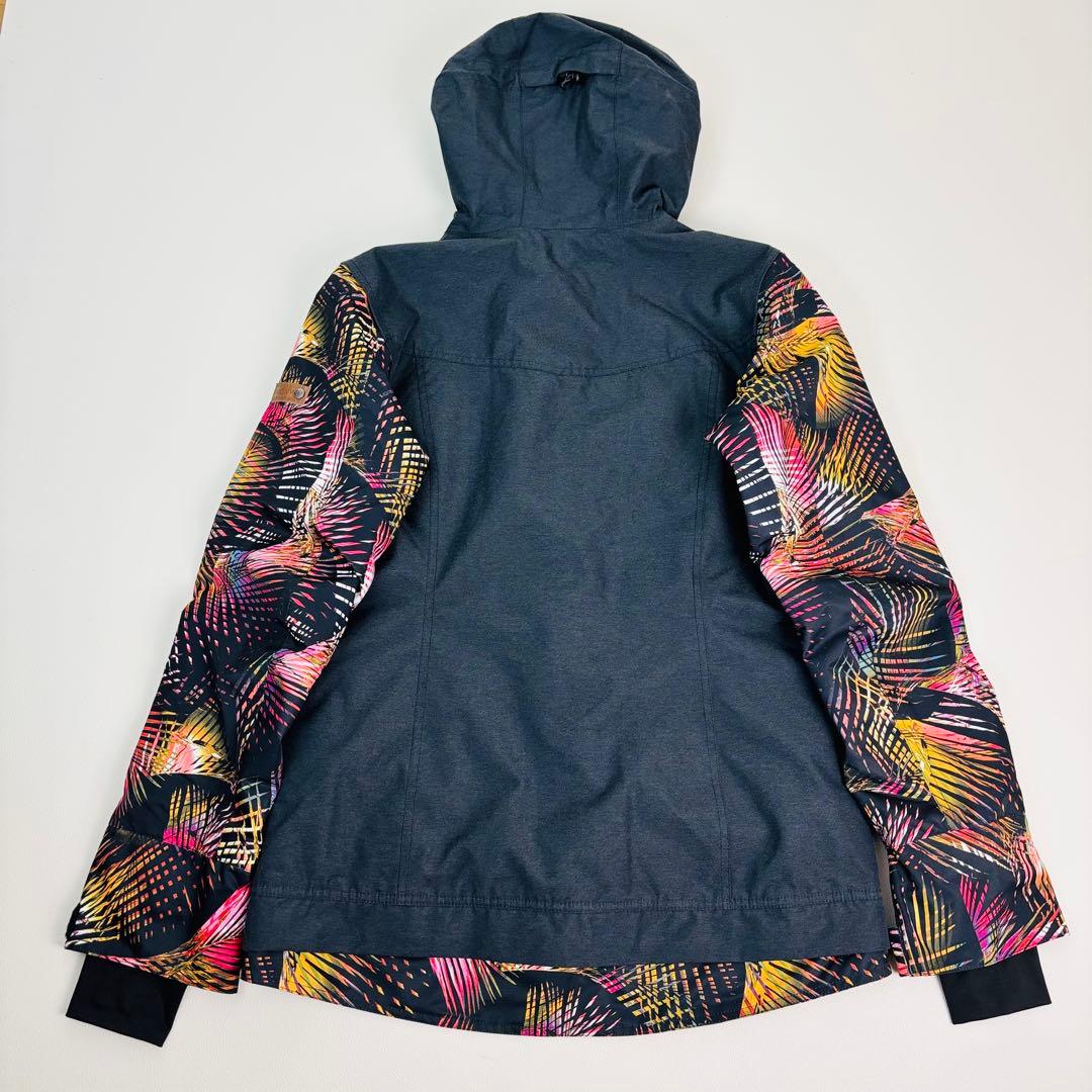 2477【極美品】ROXY ロキシー 上下セット スノボウェア 総柄 ブラック