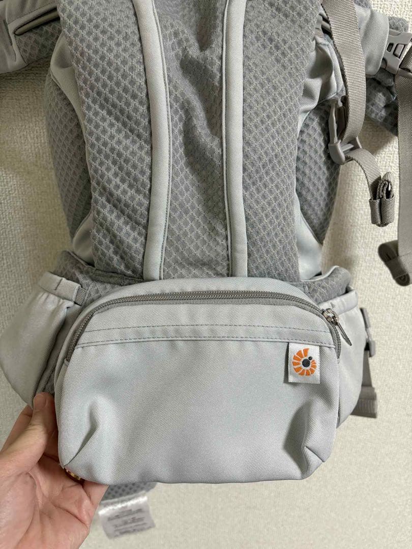 【極美品‼️】エルゴベビー オムニ ブリーズ パールグレー「ポーチ未使用‼️」