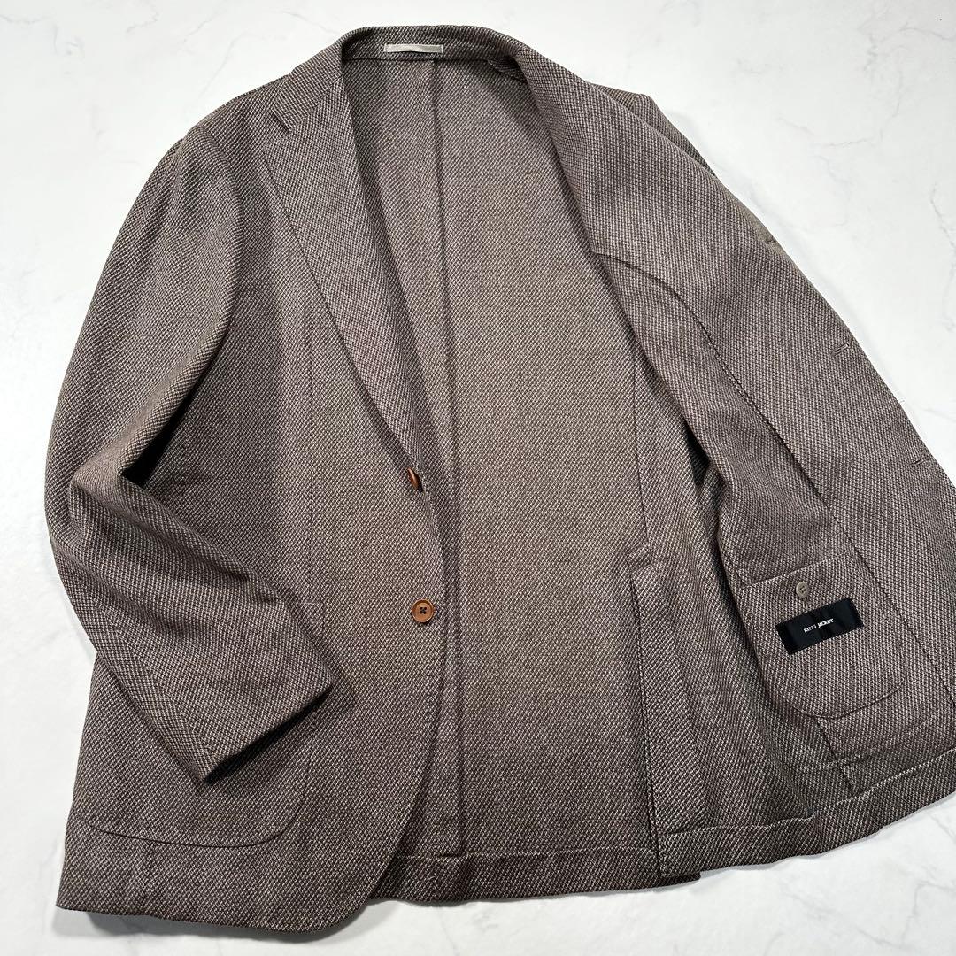 未使用級 XL相当◎リングヂャケット カシミヤタッチ アンコンジャケット 50