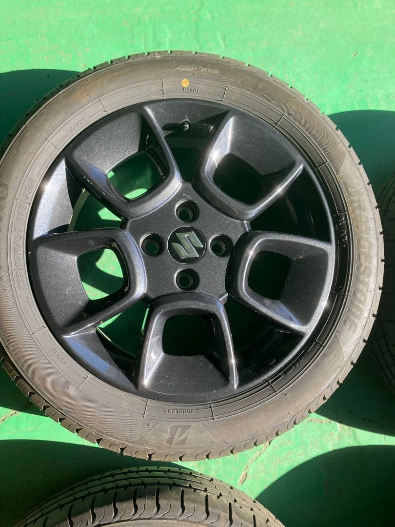 クロスビー　16インチ夏タイヤ　ブリヂストンNEWNOブラックホイールセット
