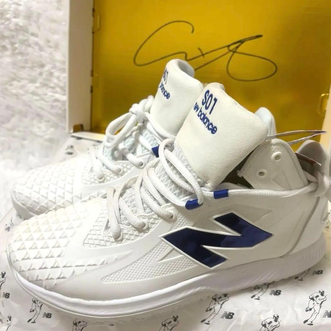 【新品未使用】ニューバランス 大谷翔平モデル　SO1 白×ドジャーブルー