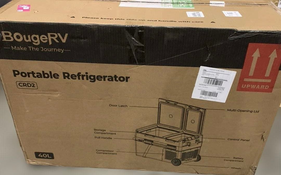 BougeRV ポータブル冷蔵庫 車載冷蔵庫 大容量 40L