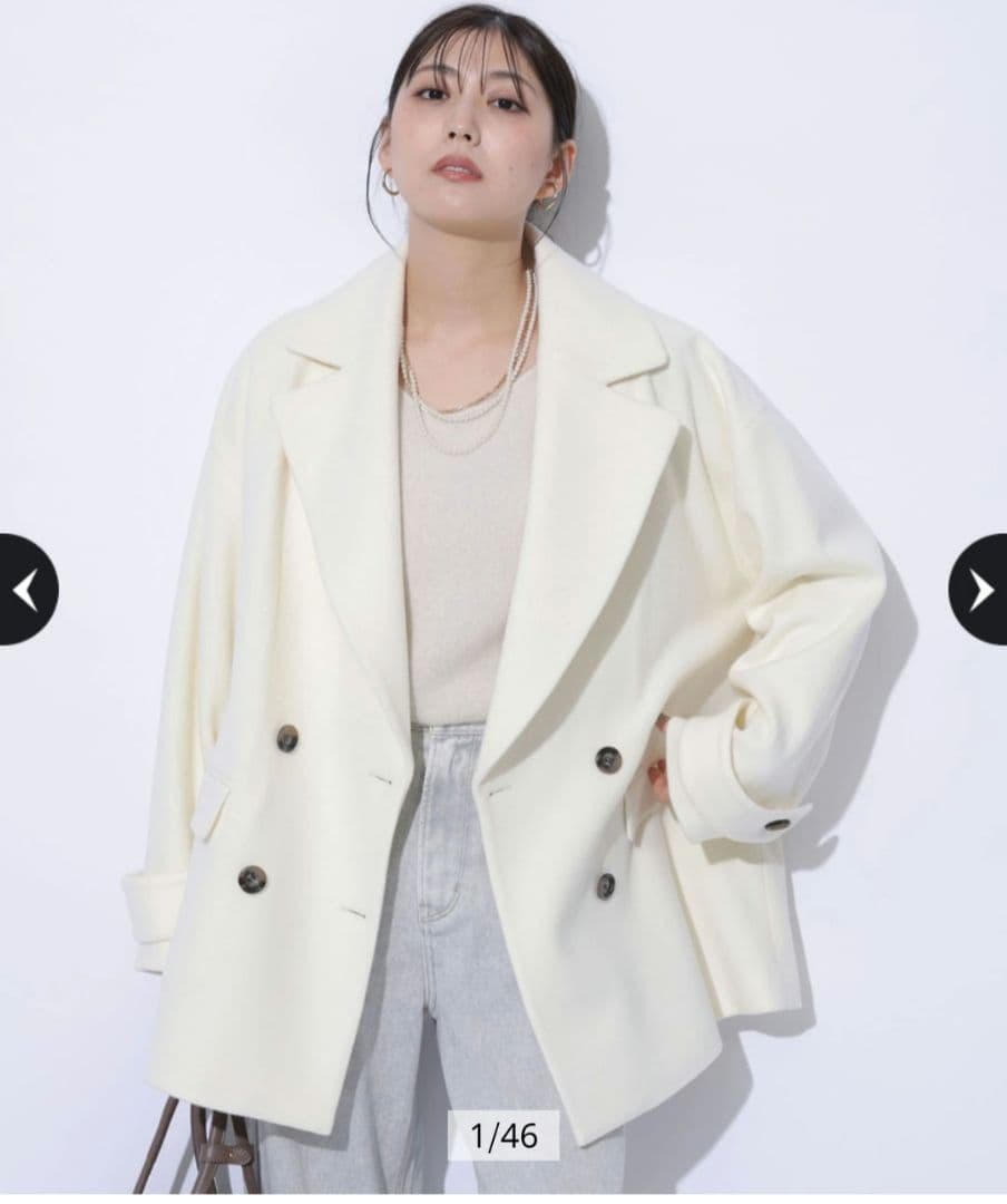 マイストラーダ　Pコート　白　Sサイズ