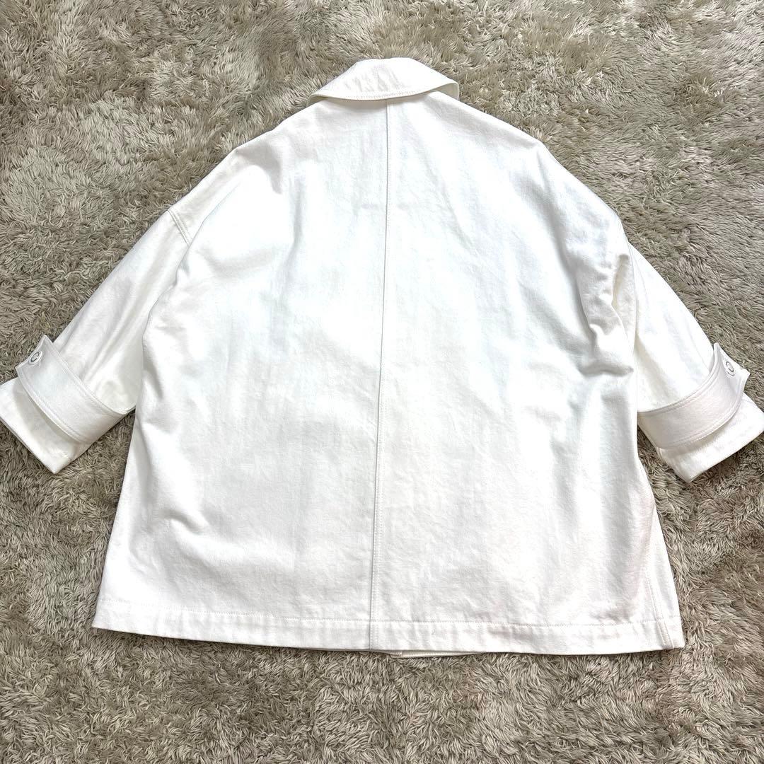 トラディショナル ウェザーウェア◆ マートンデニム　ステンカラーコート　白