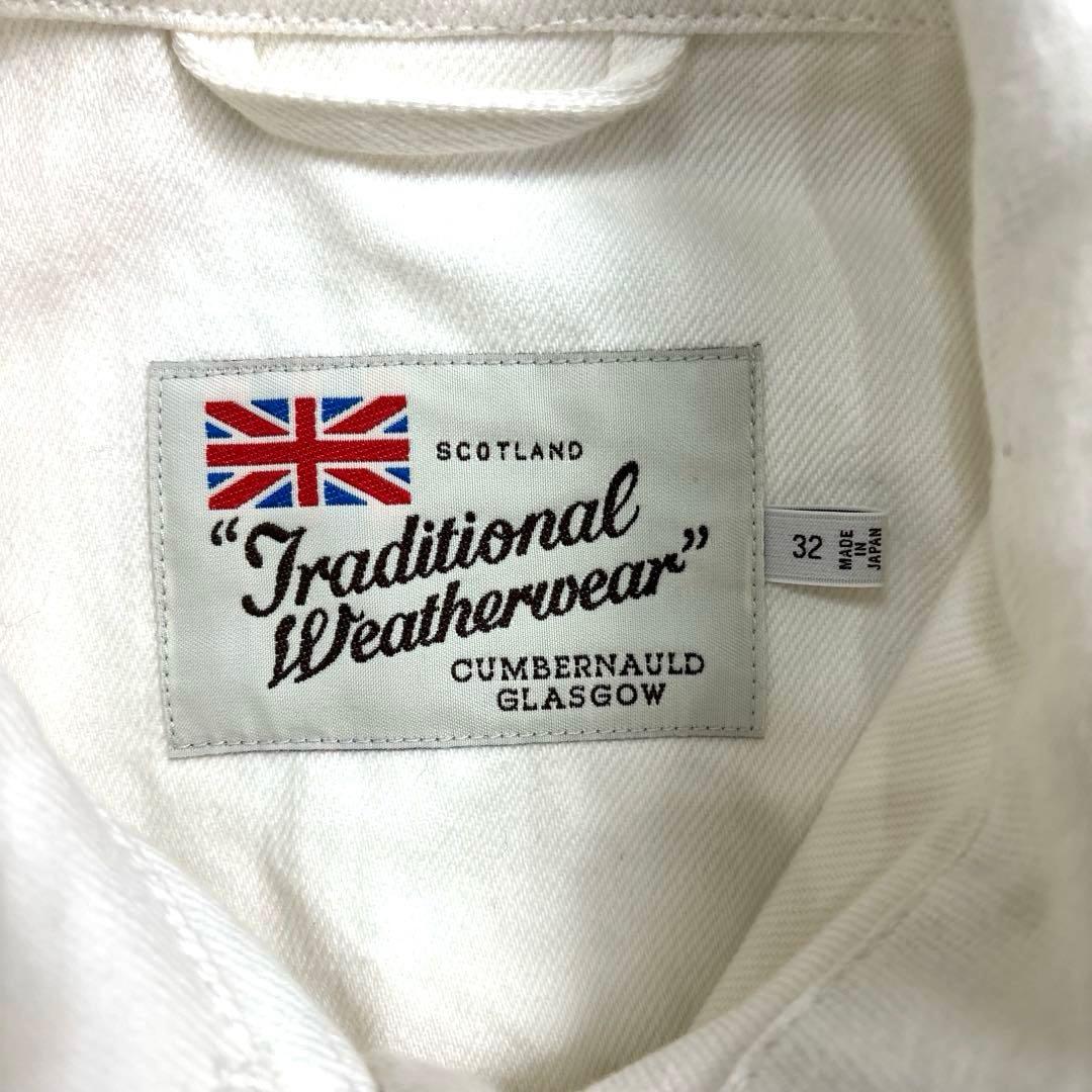 トラディショナル ウェザーウェア◆ マートンデニム　ステンカラーコート　白