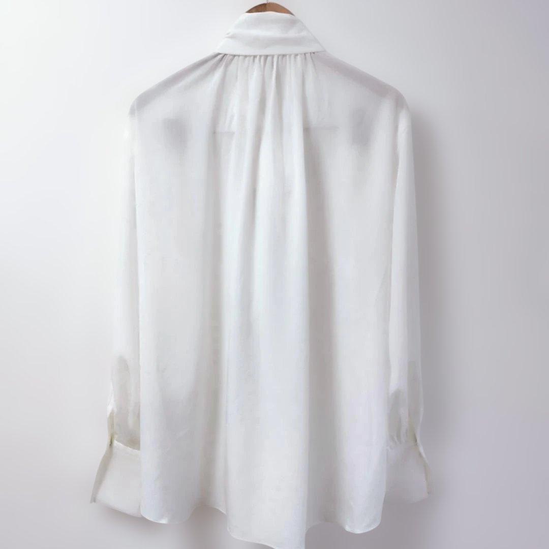 ESTNATION エストネーション ボウタイ ブラウス トリアセテート とろみ