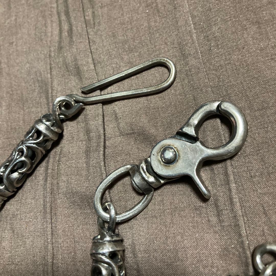 シルバー製ローラーウォレットチェーン　アルズニクロス