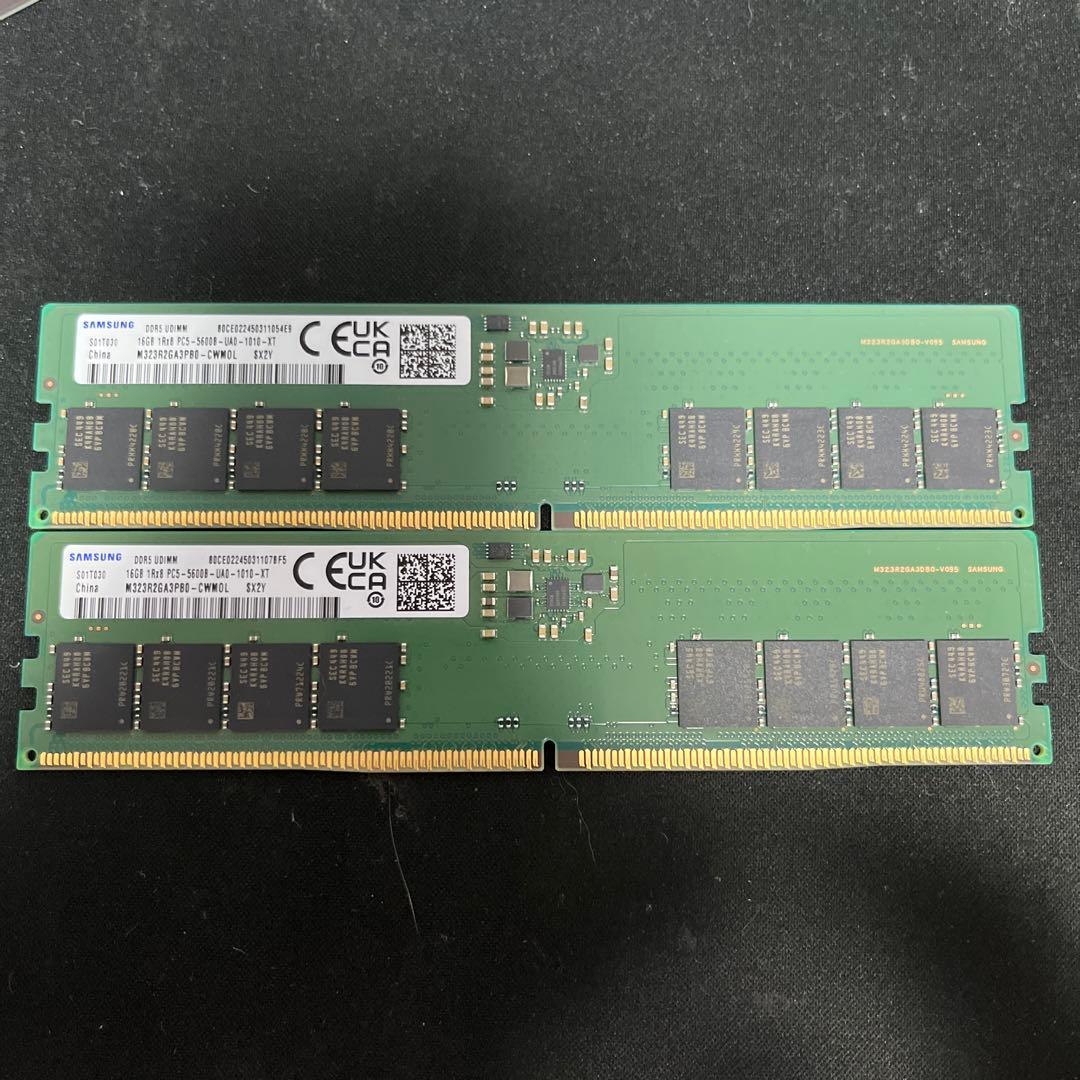 Samsung DDR5 16×2 32GB メモリ 5600MHz