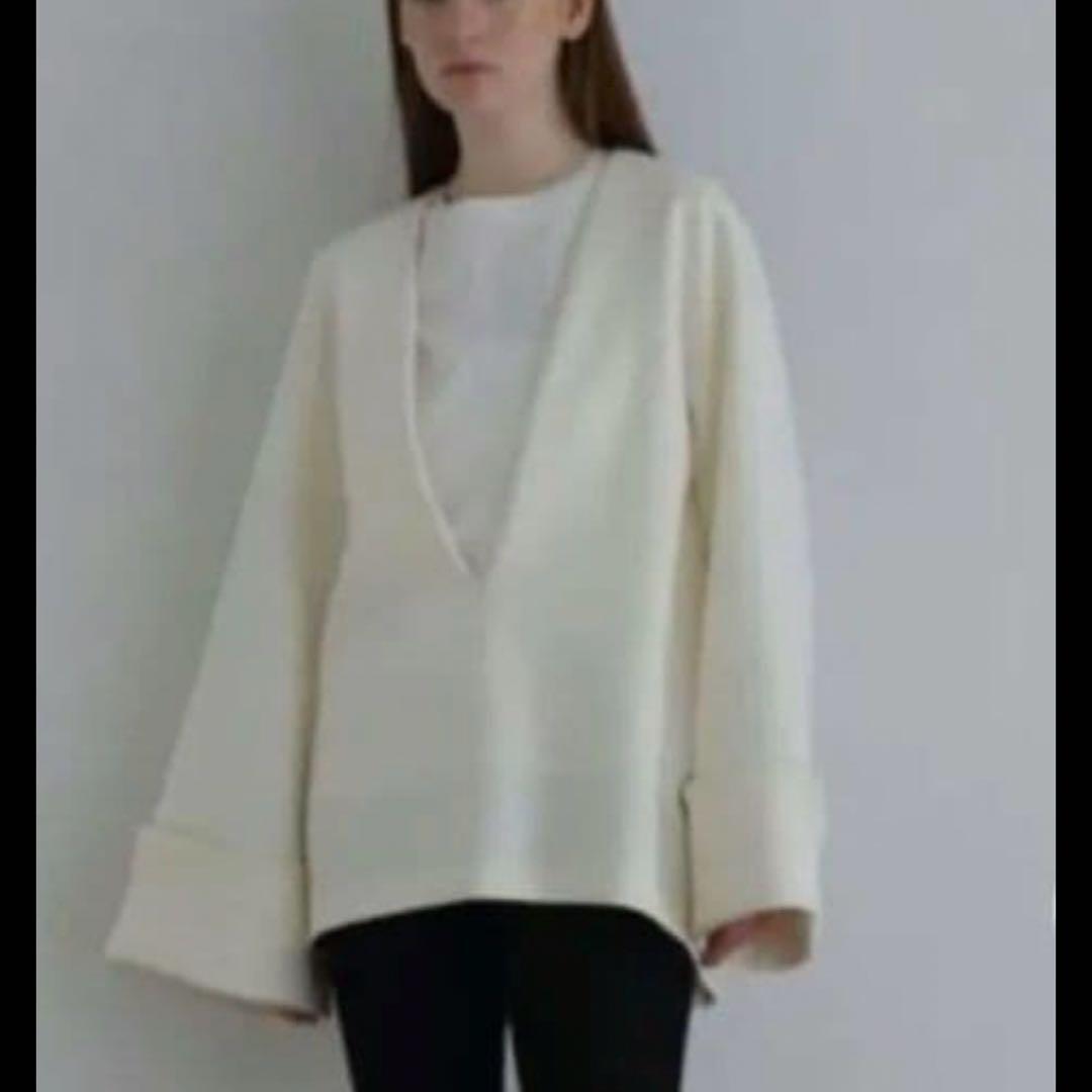 LE PHIL ルフィル スキューバジャージーブラウス　白　ルフィル