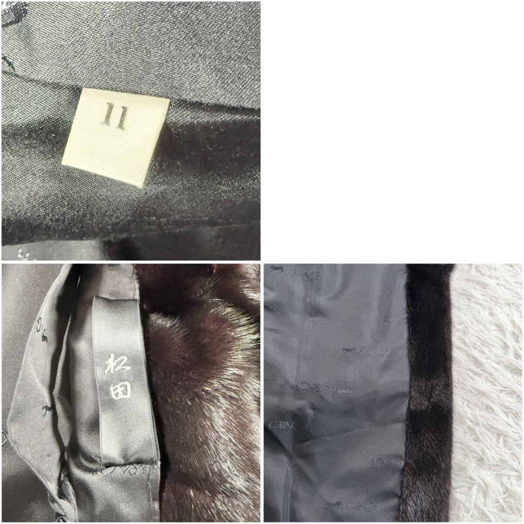 極美品 総丈92㎝ GINZA CRACE グラマミンク ファーコート L