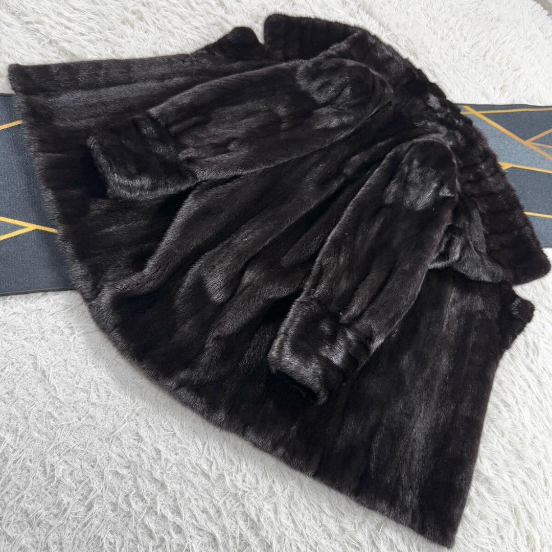 極美品 総丈92㎝ GINZA CRACE グラマミンク ファーコート L