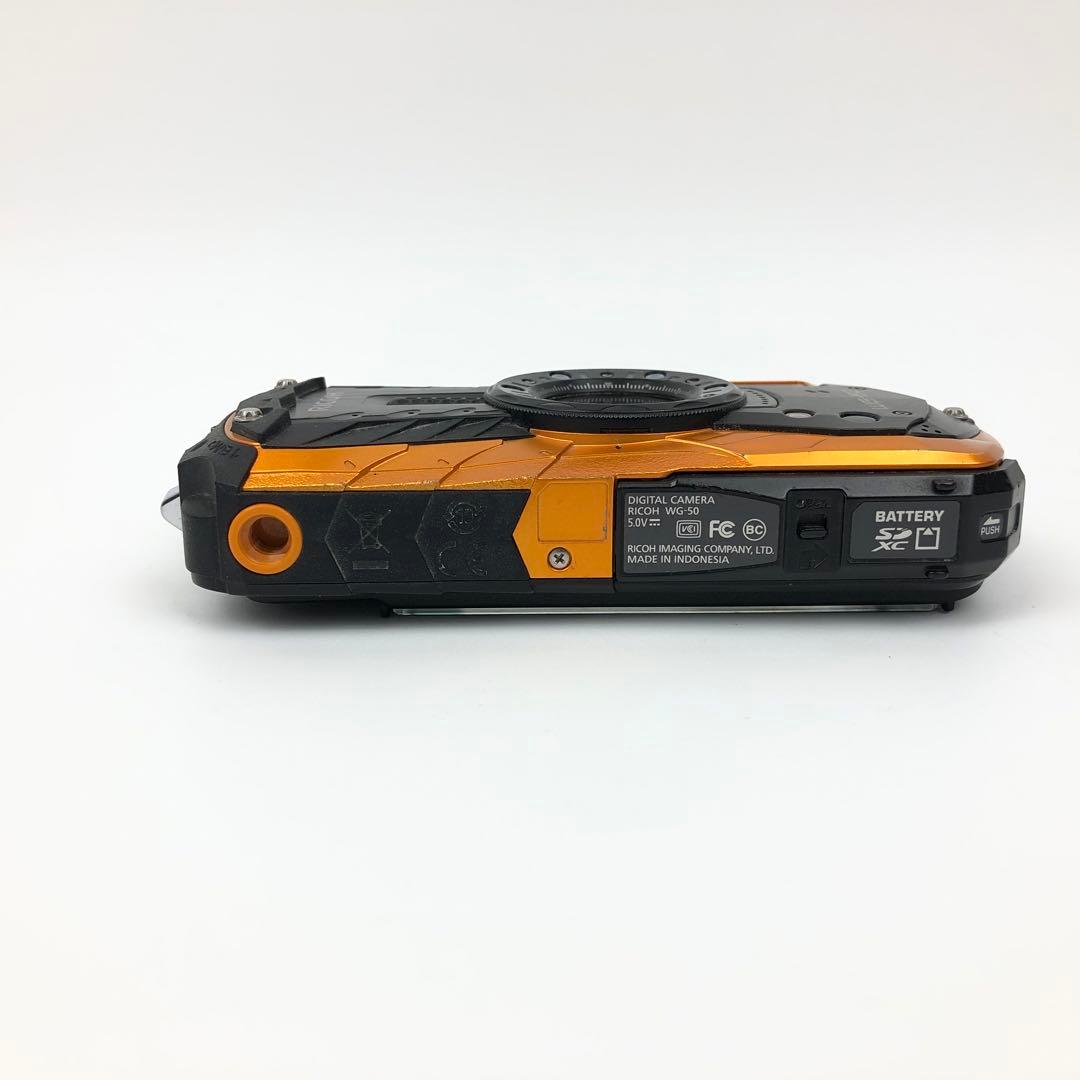 【極美品】 RICOH WG-50 オレンジ デジタルカメラ 防水 防塵