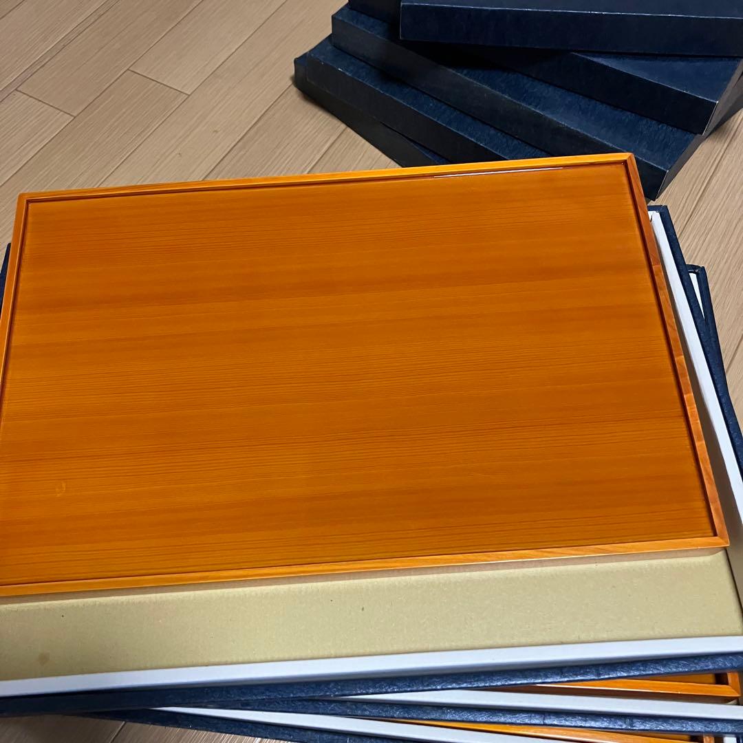 春慶塗り茶懐石盆八枚