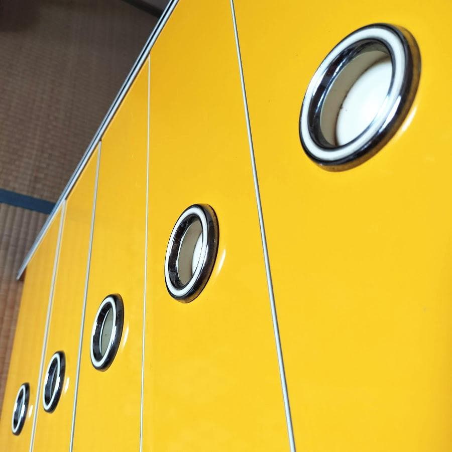 昭和レトロ　ポップ　チェスト　黄色 イエロー　5段