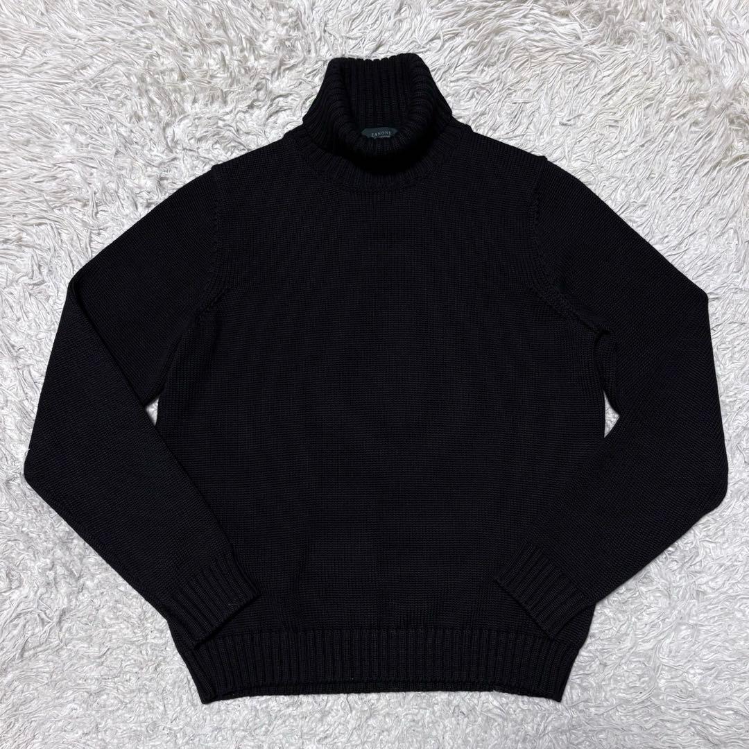 【美品】ザノーネ　ZANONE　5G　タートルネックニットセーター　46