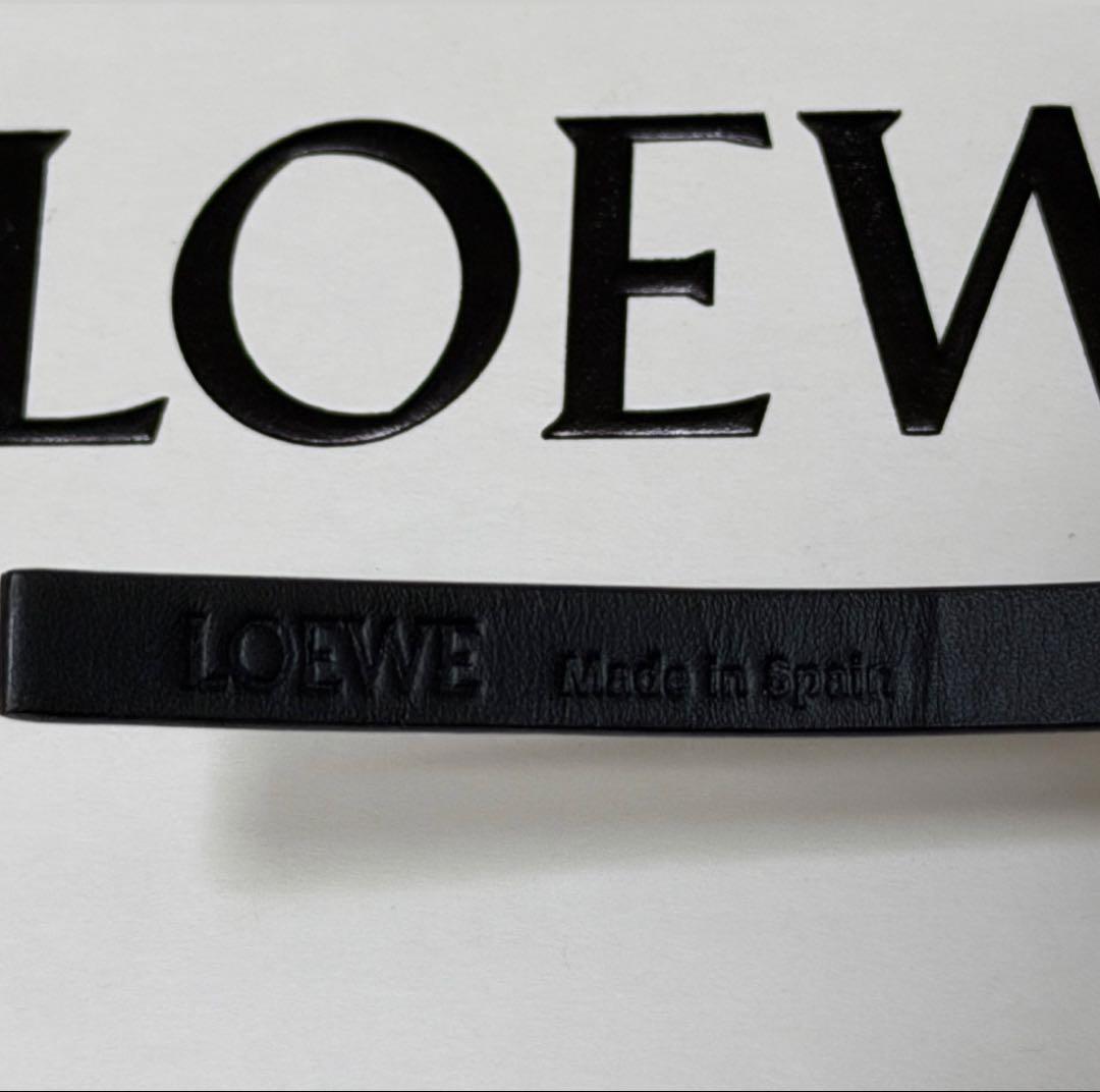 LOEWE ベルト ナロー アナグラム シルバー リバーシブル 茶色 黒