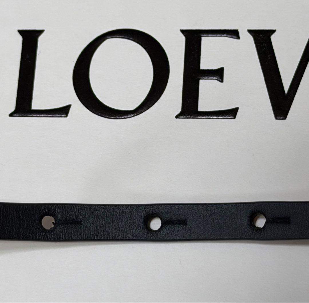 LOEWE ベルト ナロー アナグラム シルバー リバーシブル 茶色 黒