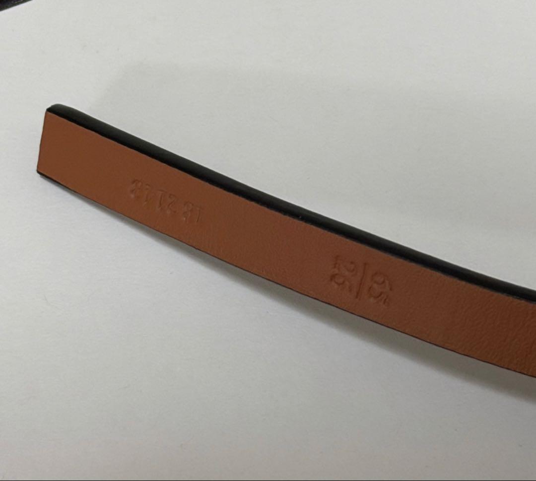 LOEWE ベルト ナロー アナグラム シルバー リバーシブル 茶色 黒