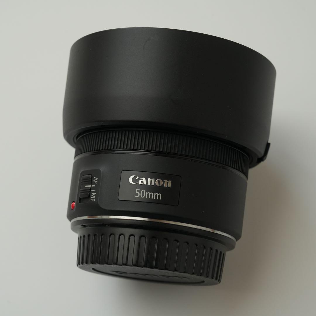 Canon EF50mm F1.8 STM 単焦点レンズ　純正フード付き