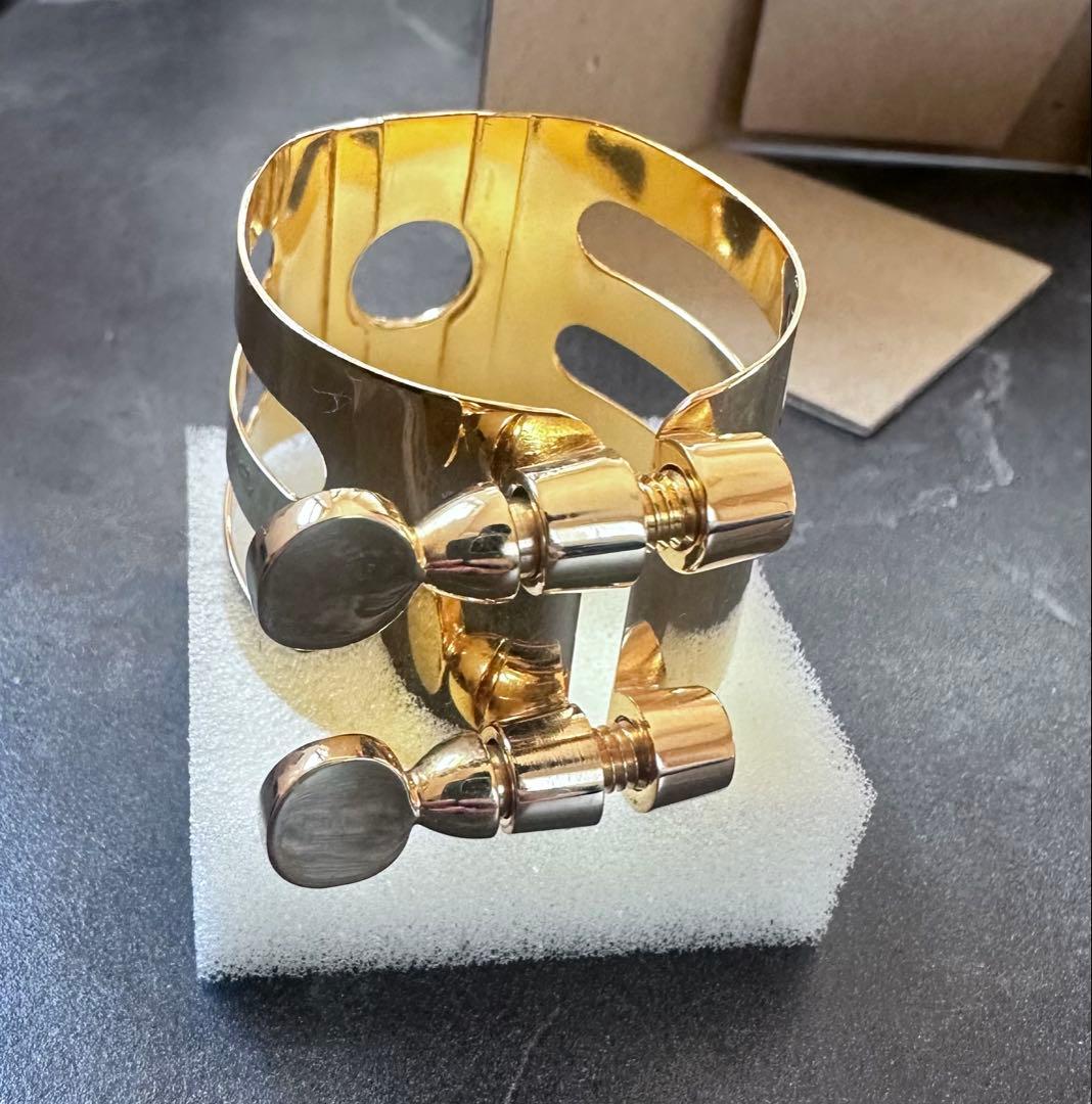 Wood Stone Pass バスクラリネットリガチャー ゴールド