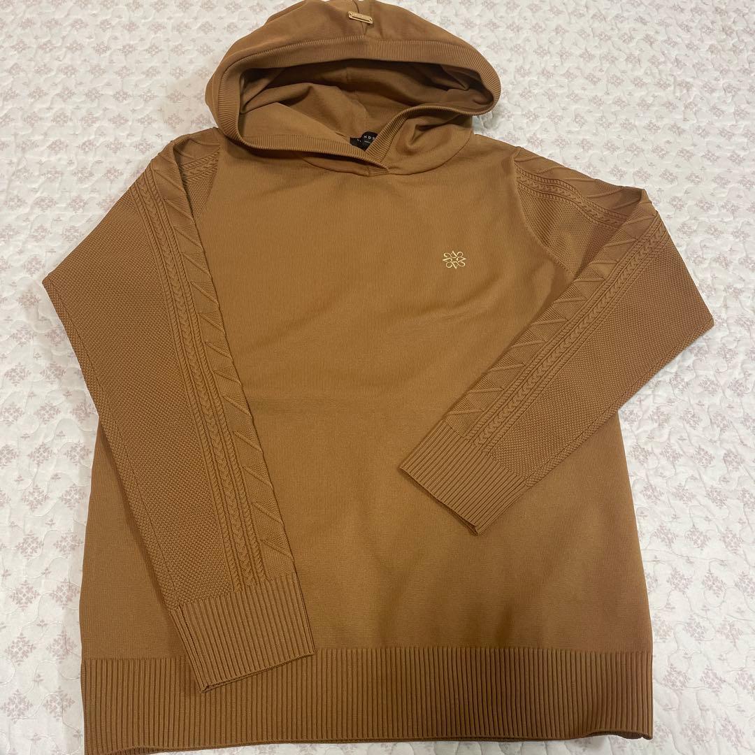 新品未使用品セントアンドリュース、ダンボールニットパーカー、ブラウン