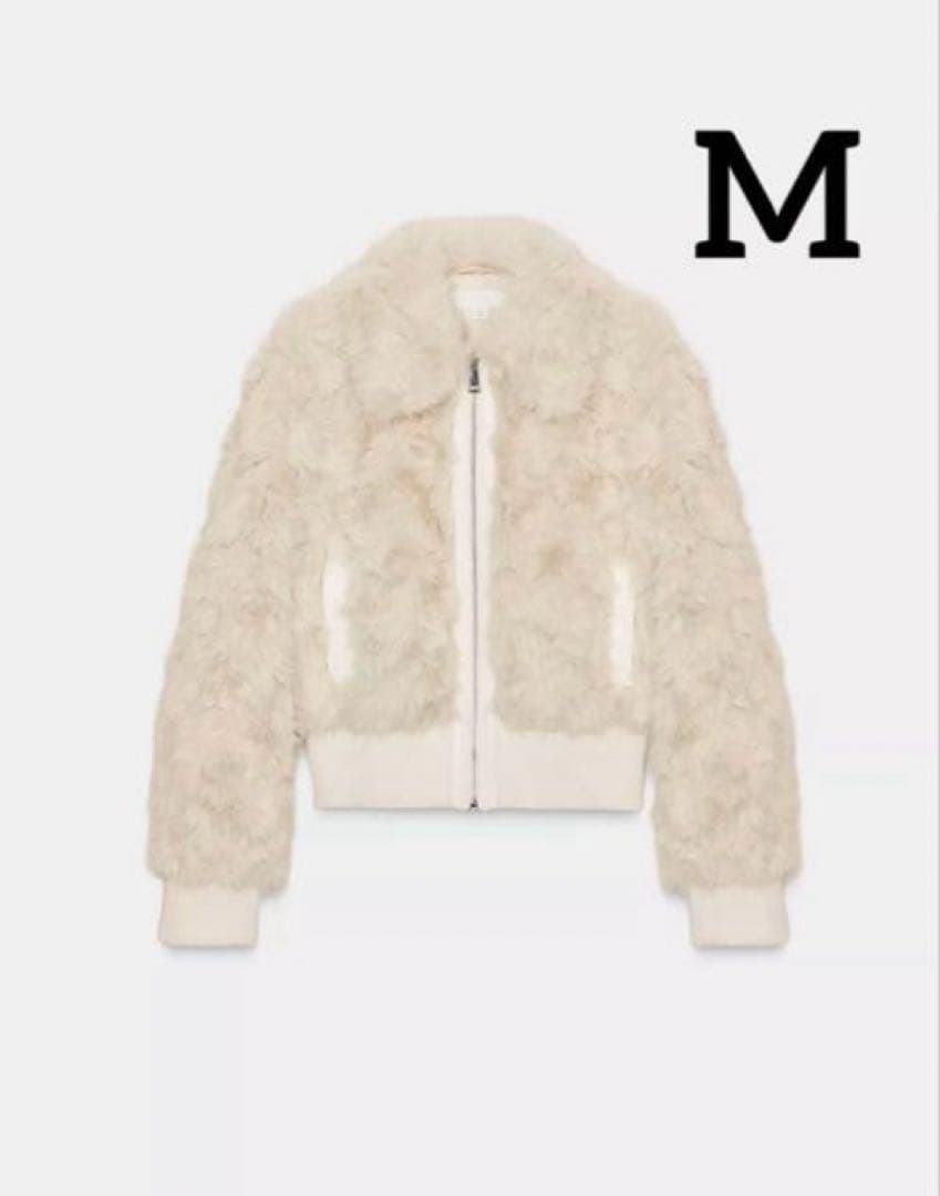 新品未使用　ZARA フェイクファーボンバージャケット　M