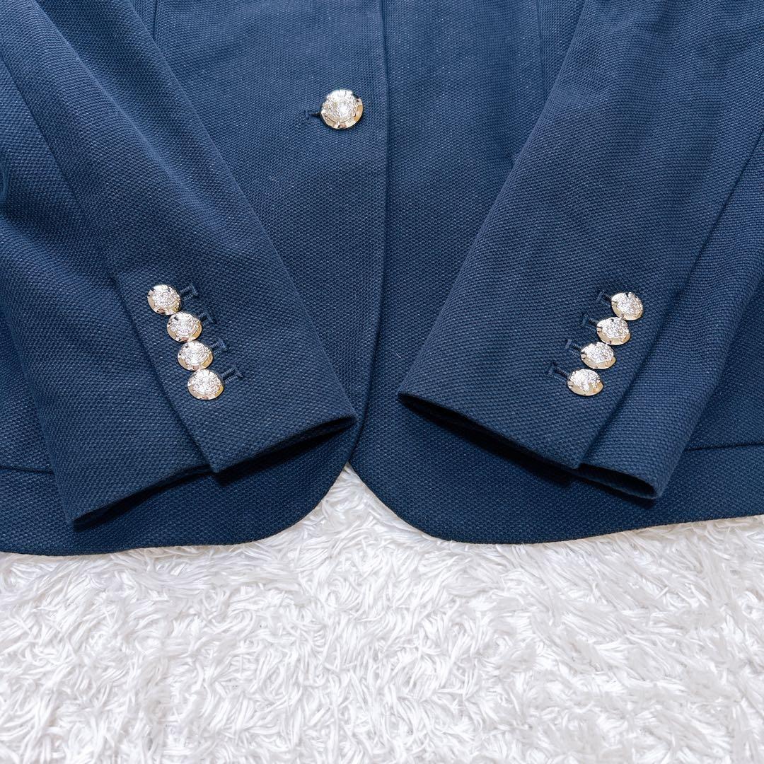 ローレンラルフローレン　テーラードジャケット　紺ブレ　ワッペン　銀ボタン