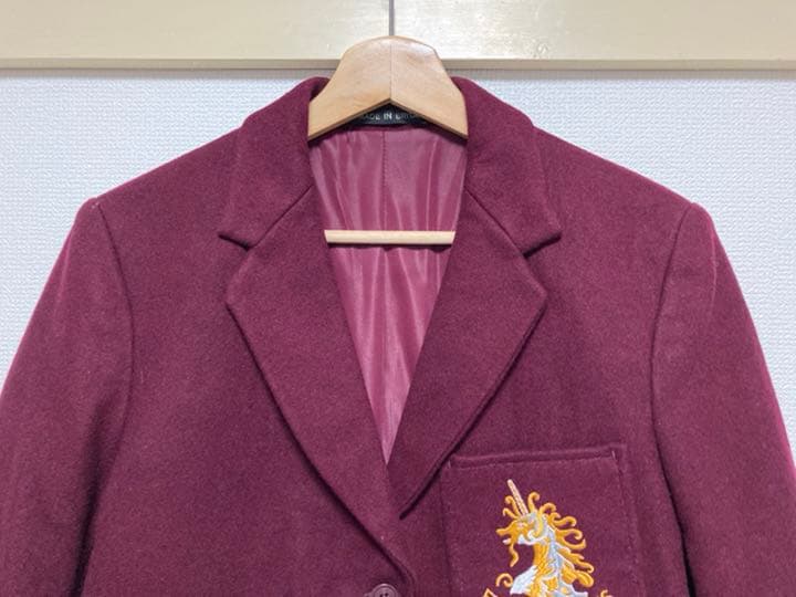 ビンテージ 80年代 英国製 ウール スクールジャケット テーラードジャケット