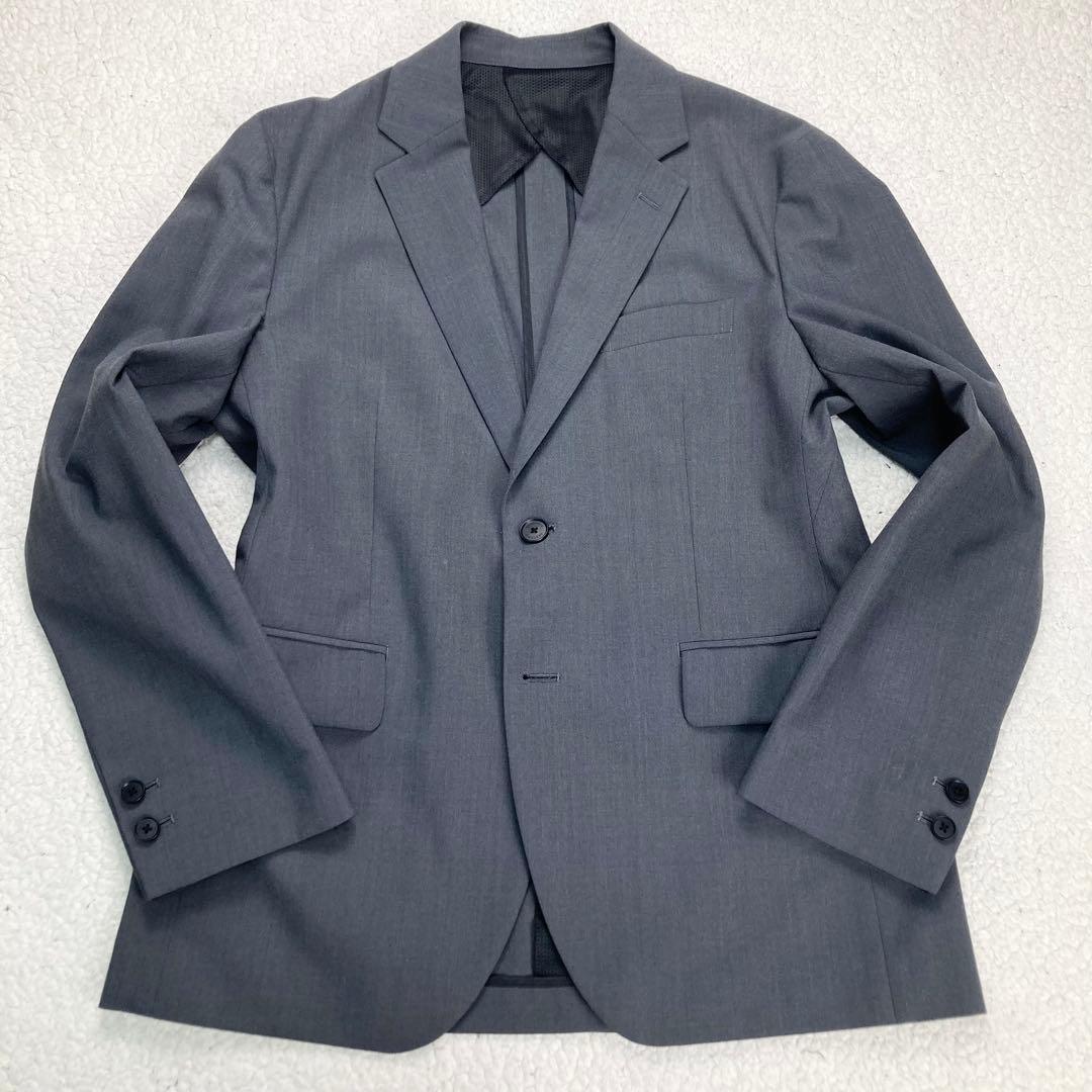 美品 DESCENTE セットアップスーツ ストレッチ 洗える 軽量 グレー