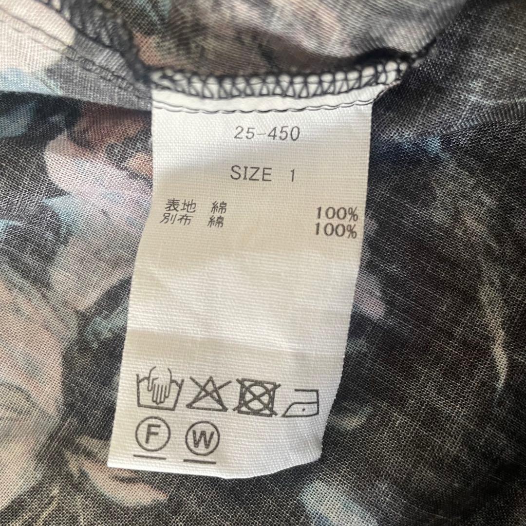 SUSURI ススリ　メロフォンブラウス 2025AW ブラック　フラワー