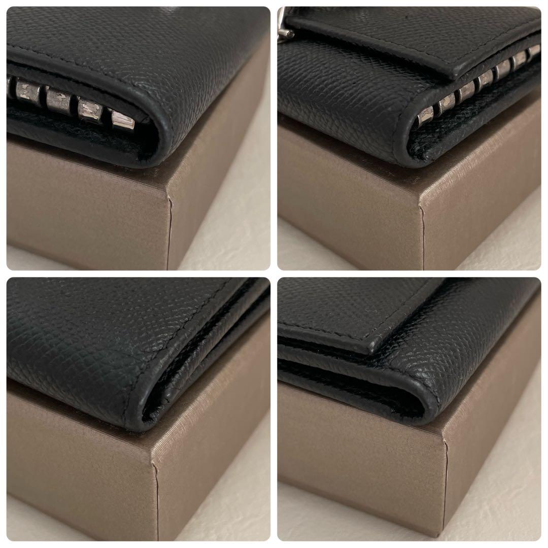 美品　ブルガリ　キーケース　6連　黒　ビーゼロワン　サークル　ロゴ　クリップ