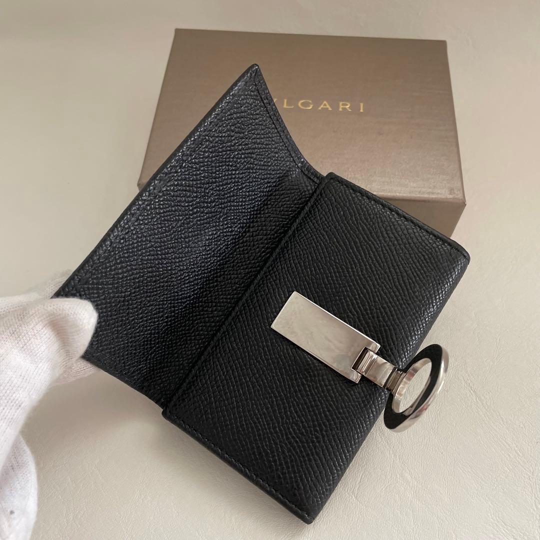 美品　ブルガリ　キーケース　6連　黒　ビーゼロワン　サークル　ロゴ　クリップ