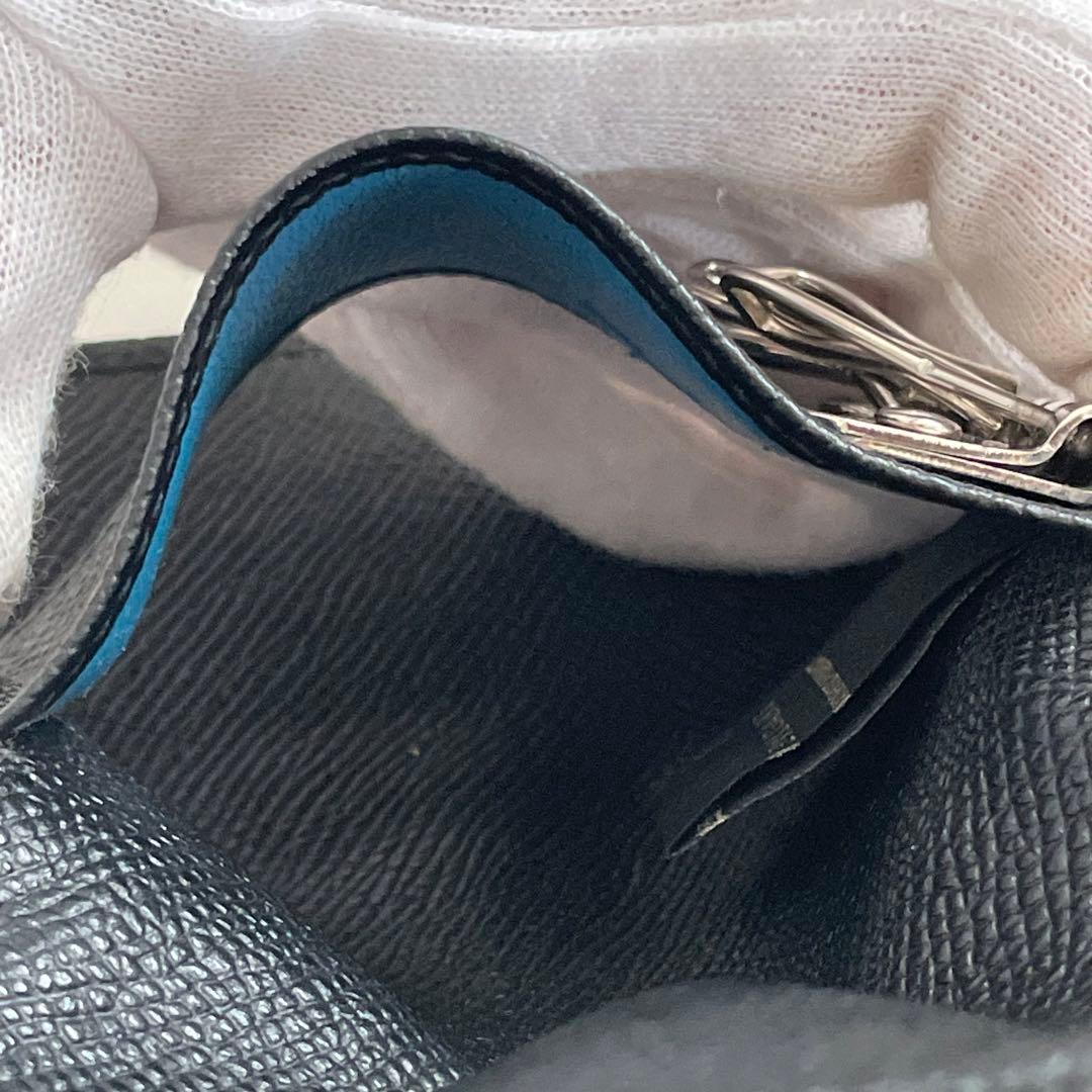 美品　ブルガリ　キーケース　6連　黒　ビーゼロワン　サークル　ロゴ　クリップ