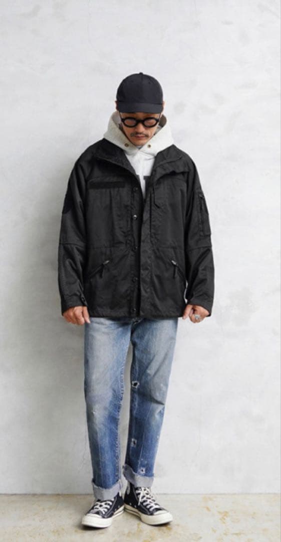 実物 オーストリア軍 パラトルーパージャケット DEEP BLACK染め