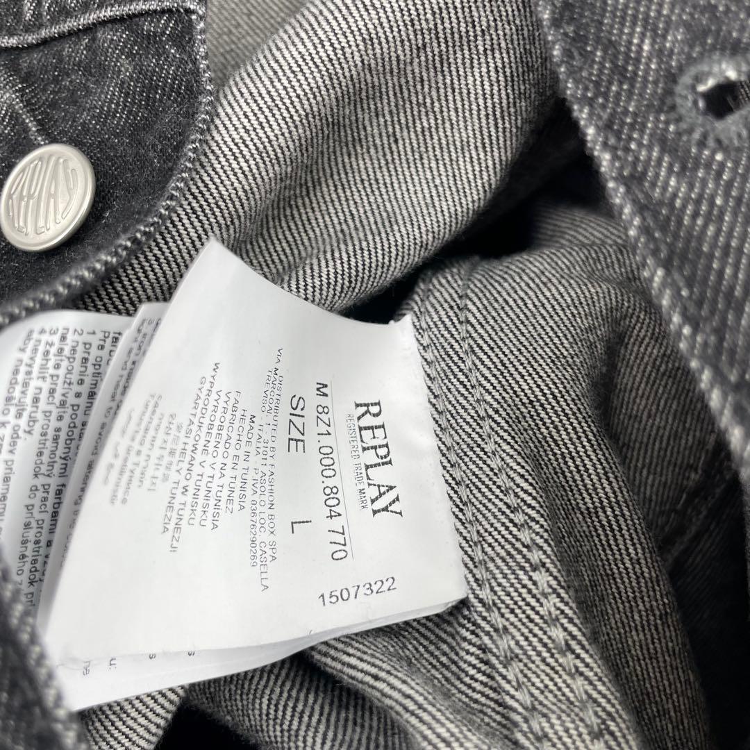 リプレイ　デニムジャケット　L　ブラック